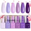 CANNI 6Pcs 9ml Hema-Free Purple Gel Polish,Dark Purple Gel Nail Polish Set,Light Purple Violets Colors Gel Polish Kit, Soak Off LED Nail Gel Manicure Kit DIY at Home Salon Gifts for Women Girls