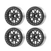 MORLORDY 4PCS RC 2.2 Beadlock Wheels Aluminum Alloy 2.2 inch Wheel Hubs Rims For 1/10 Scale RC Crawler Car SCX10 SCX10 II 90046 SCX10 III AXI03007 D90 TRX4 CC01 Upgrades - Black