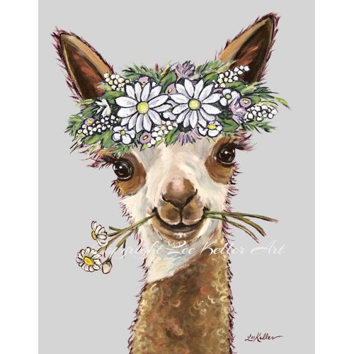 Alpaca Art Print - Alpaca Decor - Alpaca with Glasses Art - Gifts for Alpaca Lovers - Cute Alpaca Print - Alpaca Gifts - Alpaca Wall Art - Llama Art Alpaca Art from Lee Keller, Hippie Hound Studios