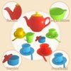 Pretend Play Kids Tea Party Set - 17 pcs Tea Cup Set for Kids Dish Washer Safe Plastic Tea Set for Toddlers, Juego de te para niñas, Girls Tea Set, Toy Dishes