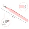 Lash Tweezers For Eyelash Extensions Fiber Tip Lash Tweezers Professional Fan Making Lash Extension Tweezers Volume Lash Tweezers Stainless Steel(Pink 90 Degree Tweezers,1Pc)