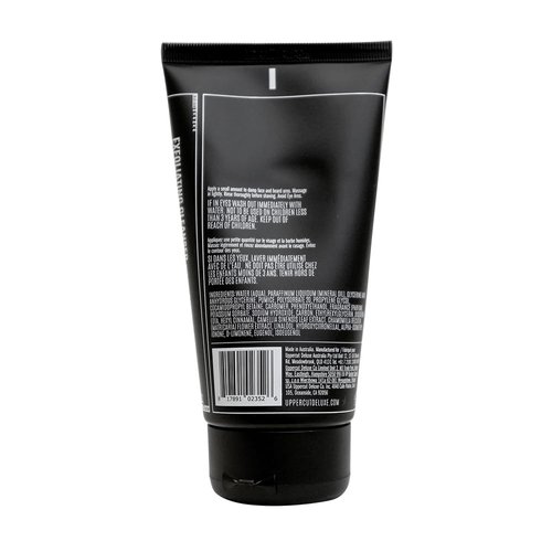 UPPERCUT DELUXE Exfoliating Cleanser, Gently Cleanses and Detoxes Skin with Ground Pumice and Charcoal, Suitable for Daily Use 4 fl. oz /240ml