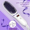 Mini Size Hair Straightener Brush for Women, Electric Anti Scald Hair Straightening Comb with LED Display, Portable Ionic Hair Brush for Travel, Five-speed Adjustment Heating Temperature, Ideal Gift