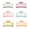2024 New Jelly Hair Clips,Acrylic Black Hair Clips，Wonderful Gift,Strong Hold Claw Hair Clips for Women Thick Hair & Thin Hair, cute color