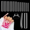 504PCS Clear Square Nail Tips for Acrylic Nails Professional, XXL/XXXL Extra Long Tapered Square Straight Acrylic Nail Tips, Full Cover No C Curve False Nail Extension Tips for Manicure Salon Nail Art