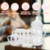 Palksky Baby Bottle Holder for Philips Avent Anti Colic Bottles and Natural Baby Bottle, 3 Pack (4oz, 8/9oz, 11oz) Silicone Anti-Fall Protective Case with Handle for Glass Bottle