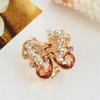 Ruihfas Fashion 4Pcs Rare Crystal Rhinestone Butterfly Bangs Clip Bow Hair Claw Gripper for Girl Women 1.26×1.10 inch