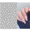 7 Sheets Stars Nail Art Stickers Decals, Nail Supplies 3D Self-Adhesive Nail Decals Metallic Stars Shiny Glitter Gold Silver White Nail Designs Stickers for Acrylic Nails Art Decoration Accessories