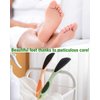 IAPPADORE 2 Packs Foot Pumice for Feet Double-Sided, Foot Scrubber Stone with Handle, Ergonomic Easy to Reach, Feet Scrubber with Fine-Grained Frosted Stones, for Callus Removal