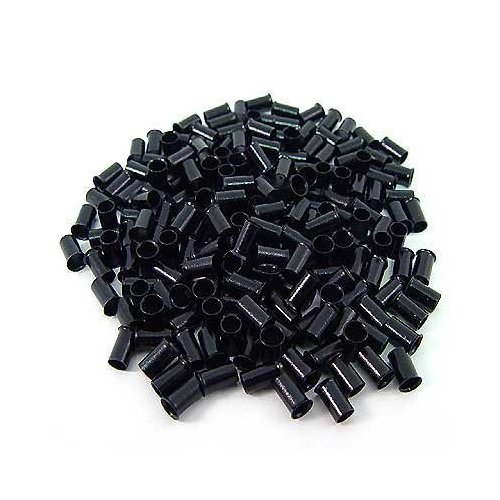 500 PCS 3.5 mm Black Color Copper Tubes Beads Locks Micro Rings for I Tipped Human Hair Extensions