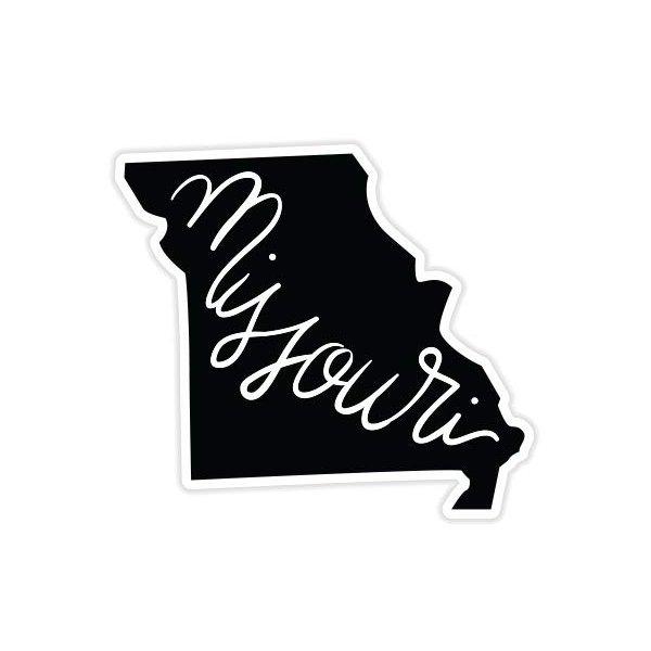 GT Graphics Express Missouri State Shape - 12" Vinyl Sticker Waterproof Decal