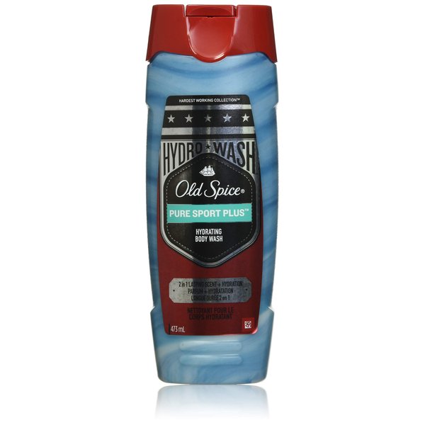 Old Spice Hydro Wash Body Wash Hardest Working Collection Pure Sport Plus 16 Oz, 0.9 Pound