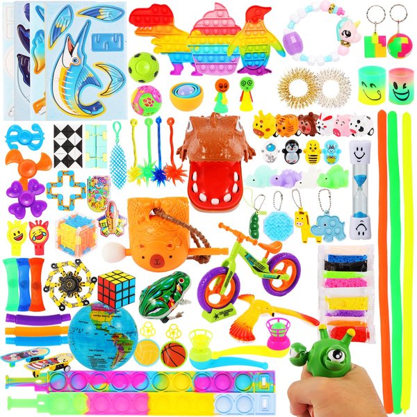 New Fidget Toys Set,90 Pack Stocking Stuffers Sensory Party Favors Gifts for Kids Adults, Stress Relief Toy Bulk for Boys Girls Autistic ADHD Anxiety Carnival Treasure Classroom Prizes