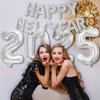 Happy New Year Banner, 16 Inch Silver Thickened Foil Mylar Helium Balloons Banner for 2025 New Years Party Decorations New Years Eve Party Supplies Decoracion De Año Nuevo 2025 Balloons | Silver
