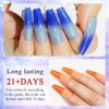 MIZHSE Mood Temperature Color Changing Nail Polish Set, Glow in the Dark Gel Nail Polish Black Pink Green Blue Yellow Orange 8 Colors Soak Off Gel Polish for Nail Art Manicure DIY at Home