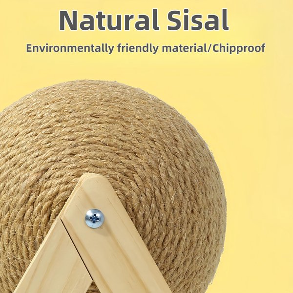 Durable Sisal Cat Scratching Ball with Stable Stand, Cat Scratcher Toy Animal Toy Cat-Teasing Gadget, Kitten Toy Interactive Cat Exercise Toys