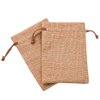Lucky Monet 25/50/100PCS Burlap Gift Bags Wedding Hessian Jute Bags Linen Jewelry Pouches with Drawstring for Birthday, Party, Wedding Favors, Present, Art and DIY Craft (25Pcs, Coffee, 3” x 4”)