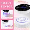 MEKK Cordless Rechargeable Mini UV LED Nail Lamp with Sensor 2024 Newest Upgraded 24W Small UV Light for Nails Professional Flash Cure Nail Lamp for Gel X Mini Nail Lamp with 4 Timers(White)