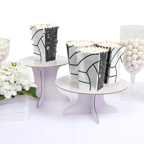 Bump, Set, Spike - Volleyball - Baby Shower or Birthday Party Favor Popcorn Treat Boxes - Set of 12