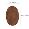 ZUPAYIPA 2Pcs Sew-On Fabric Oval Elbow Knee Patches Sweater Trousers Repair Patches Craft Supply Sewing Appliques (Pu Leather，Coffee)