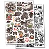 Raccoons Trash Panda Temporary Tattoo Water Resistant Fake Body Art Set Collection - Black (One Sheet)
