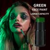 Green Face Paint Stick,Halloween Clown Makeup Kit, Adult Children Halloween Cosplay Joker Zombie Parties Baseball/Football/Camo Hulk Hunting/Accessories Vampire/Witch/clown neon Cream Face Paint