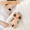 ZPIUU Dog Weighted Stuffed Animals for Kids, Weighted Dog Plush 16", Brown Puppy Plushies Pillow Toy 1.5lbs