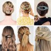 CHANDAT Flat Hair Clips 6 pcs Lay Down Claw Clips French Concord Hair Clips for Thick Hair Alligator Hair Clips for Thin Hair Duck Bill Hair Barrettes Hair Accessories for Women - Light