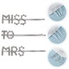 Minkissy 3pcs Words Letter Hair Pins Mrs to Miss Barrette Glitter Rhinestone Hair Clips for Women Ladies Girls
