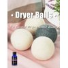 OHOCO Wool Dryer Balls 6 Pack XL, Organic Natural Wool for Laundry, Fabric Softening - Anti Static, Baby Safe, No Lint, Odorless and Reusable Gray