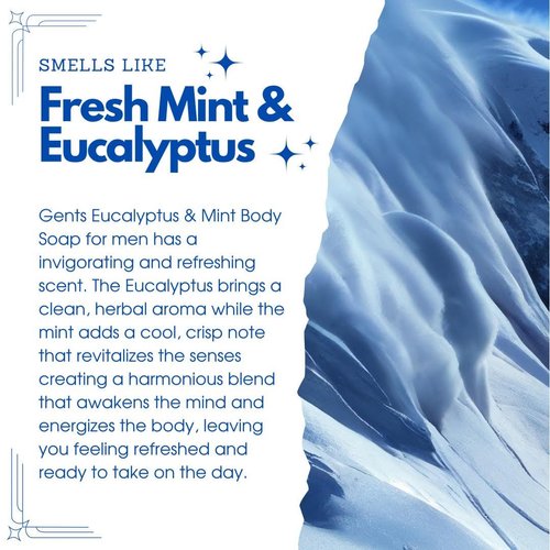 Gents Variety Men's Body Soaps - Moisturizing Bar Soap for Men, Smell Fresh and Clean, Washing Hands & Body, All Skin Types for Bath and Shower (Sandalwood Spice & Arctic Breeze 2 Pack)