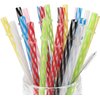 25 Pieces Reusable Plastic Straws. BPA-Free, 9 Inch Long Drinking Transparent Straws Fit for Mason Jar, Yeti Tumbler, Cleaning Brush Included