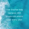 Stasher Reusable Silicone Storage Bag, Food Storage Container, Microwave and Dishwasher Safe, Leak-free, 6 Cup Bowl, Clear