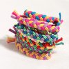 Braided Hair Scrunchies Elastic Ties 50pcs Hair Ropes Rubber Bands Ponytail Holders Hair Accessories (Mixed Colors)