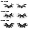 SY SHUYING 20mm Mink Lashes 3D Real Mink Eyelashes Fluffy Dramatic False Eyelashes 6D Wispy Long Thick Luxury Volume Fake Eye Lashes (3 Pairs, Doll Honey Queen)