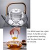 800ml Glass Teapot With Glass Infuser, Teapot With Strainer For Loose Tea, Safe On Stovetop, Tea Pot With Bamboo Handle (800ML/28oz)
