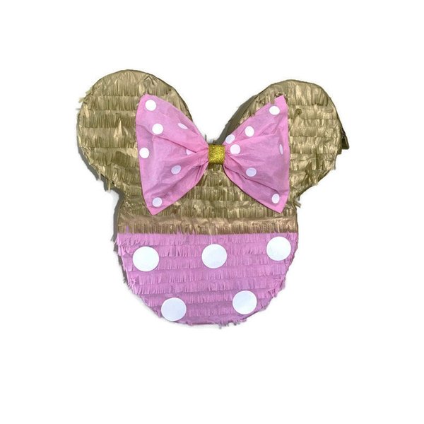 IPINATA Pink and Gold Mouse Pinata