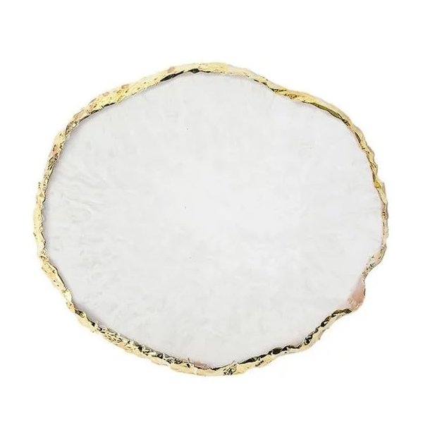 1Pc White Resin Nail Art Palette Makeup Mixing Palette Gold Edge Nail Art Tool Gel Design Nail Art Makeup Mixing Tray DIY,Nail Art and Polish,Beauty and Personal Care,Foot, Hand and Nail Care
