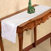 Christmas Table Runner Faux Fur Winter Snowy White Table Runner Christmas Table Decorations Dresser Decor White Winter Tablescapes for Christmas,Dinning Table-15 x 72inch