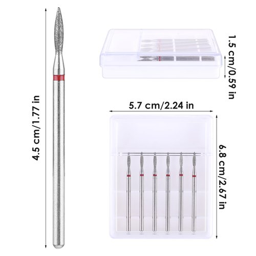 12Pcs Cuticle Nail Drill Bits Advanced Safety Nails Bits Professional Manicure Drill File Bit Mini Universal Nail Bit Kit for Pedicure Gel Polishing Fast Remove Acrylic Powder Electric Efile