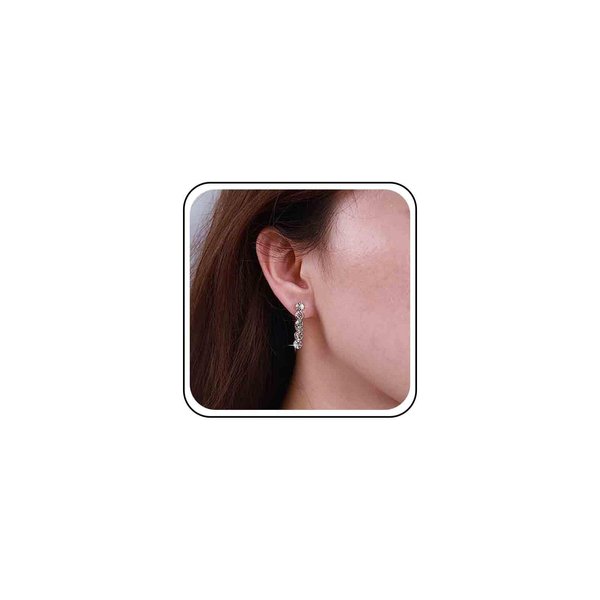 Allereyae Vintage Crystal Bar Ear Jacket Earrings Rhinestone Jacket Earrings Gold Cz Bar Stud Earrings Sparkly Crystal Drop Earrings Jewelry for Women