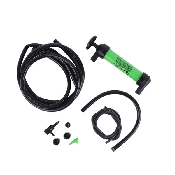 Koehler Enterprises Fuel Pump for Gas, Oil, and Liquids, Transfer Pump Kit for Automotive and Home, Safety Siphon, Green