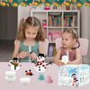 12 Pack Christmas Snowman Craft, DIY Snowman Kit, Build a Snowman Winter Indoor Decorations, Creative Air Dry Modeling Clay, Xmas Activities Snowman Making Kit for Holiday Favor Supplies
