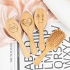 Personalized Bamboo Brushes for Women Custom Name Hair Brush Bridesmaid Hairbrush Detangling Brush For Curly Hair Thick Hair Birthday Gift for Wife Mom Grandma Friends Sister Her