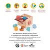 Mentari Toys - Bambino Shape Sorting Cube - Wooden Shape Sorter Toy - Activity Toy with 8 Shapes and Sliding Lid - Toddler Educational Toy - Age 2+