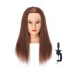 Hairlink 20-22'' Mannequin Head With Human Hair Styling Training Head Dolls for Cosmetology Manikin Maniquins Practice Head with Stand (6611LB0414H)