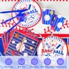 Baseball Party Decorations 194 Pcs Baseball Birthday Party Decorations Include Baseball Happy Birthday Banner Tabelcloth Baseball Balloons Cake Toppers Plates Cups Stickers