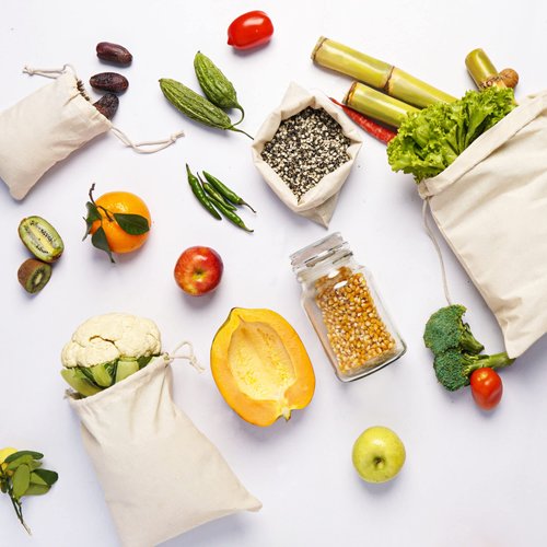 BigLotBags Premium Muslin Bags - Double Drawstring, 100% Organic Cotton, Premium Quality Eco Friendly Reusable Natural Bags. Pack of 25 (6 x 8 Inches)