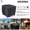 Saking Fire Pit Cover,28 inch Firepit Covers Square Gas Fireplace Fire Pit Table Cover for Propane Fire Pit- 28 X 28 inch