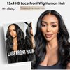 OCTSUN 24" Body Wave Lace Front Wigs Human Hair Pre Plucked Glueless Wigs Human Hair 180% Density 13x4 HD Lace Body Wave Human Hair Wig Brazilian Human Virgin Hair Lace Frontal Wigs for Women